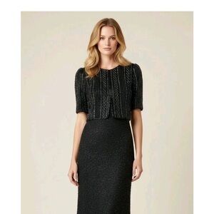 Elegant Black Beaded Dress